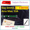 Panjang 4 Meter - Kabel NYYHY 1x2Cx6mm2
